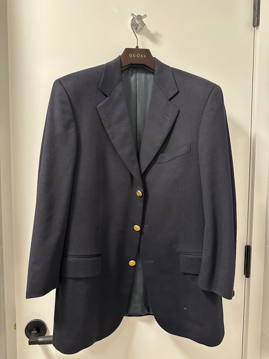 Corneliani Dark Blue Blazer in 100% Cashmere (48R)