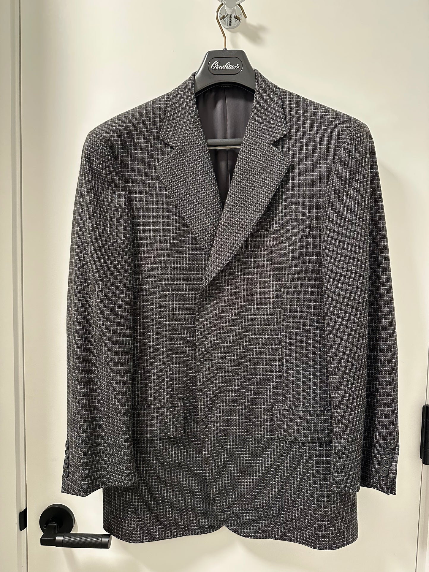Corneliani Black & White Checked Unstructured Blazer (48R)