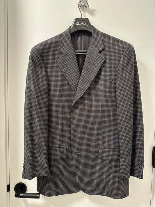 Corneliani Black & White Checked Unstructured Blazer (48R)